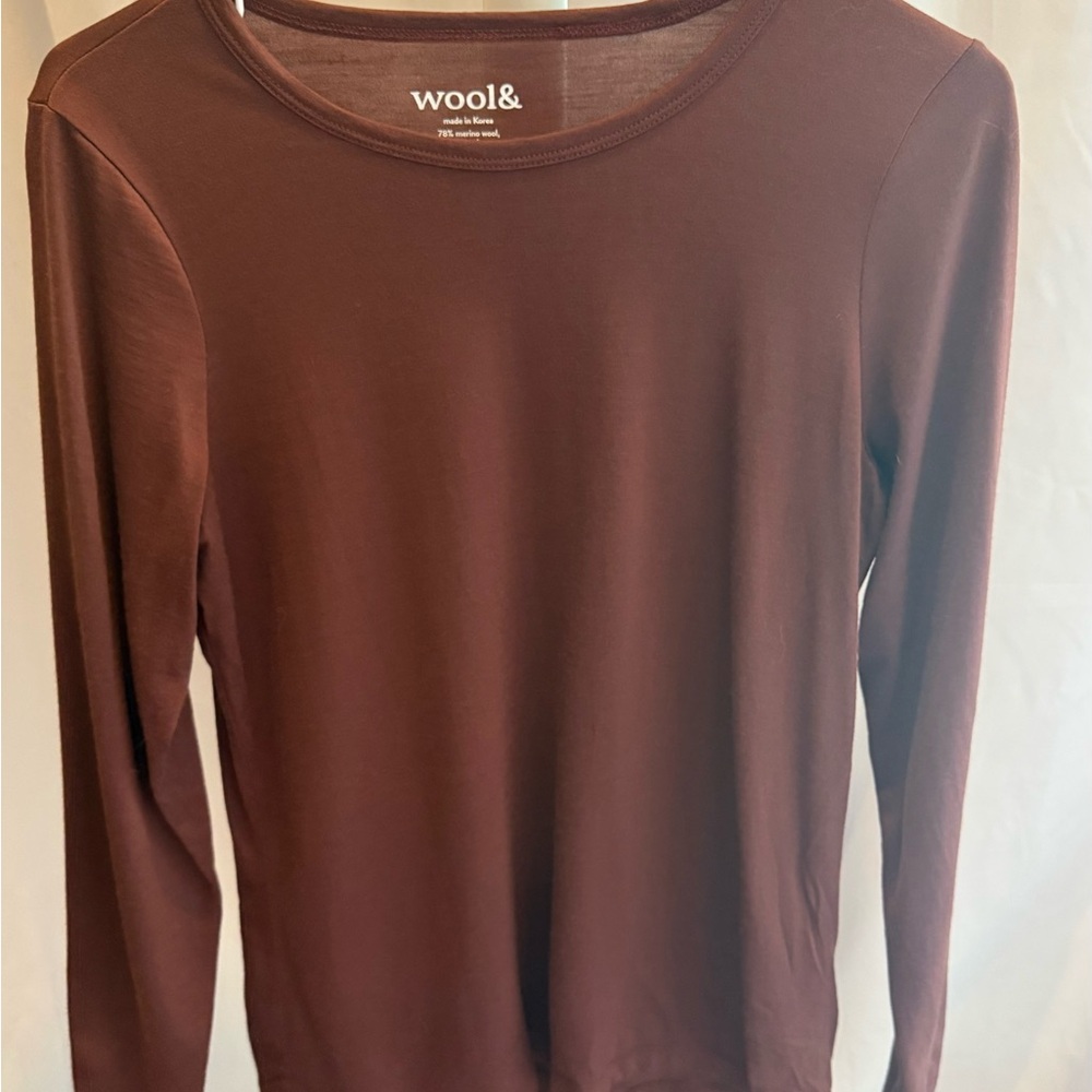 Wool& Sloan Long-Sleeve Crew Tee - Redwood